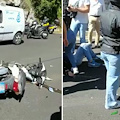 A Praiano frontale tra Scooter e Moto /foto /video