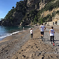 Allenamento in spiaggia per i ragazzi di Positano /foto