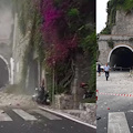 Amalfi, crolla parapetto e i massi finiscono sulla Ss163 Amalfitana /FOTO e VIDEO