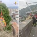 Dramma a Salerno, uomo precipita nel vuoto in via Benedetto Croce