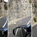 Frammenti di roccia sulla SS163 Amalfitana dopo Tordigliano, strada per Sorrento a rischio chiusura