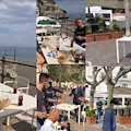 Il movimento "Io Apro" arriva a Minori e imbastisce un pic nic sul lungomare, arriva il Sindaco e sgombera tutto /VIDEO