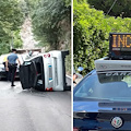 Incidente a Tramonti, auto si ribalta sulla SP2 