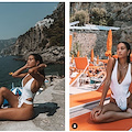 L'influencer americana Raquel Natasha in vacanza tra Praiano e Positano 