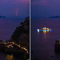 Li Galli, spettacolo al crepuscolo. In rada a Positano il Quantum Blue di Sergey Galitsky /Foto Fabio Fusco