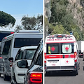 Mattinata di disagi in Costa d'Amalfi, ambulanza bloccata nel traffico sulla SS163 Amalfitana