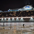 Nella notte è attraccata a Salerno la nave da crociera "Caribbean Princess"