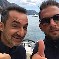 Nicola Savino in barca con Lucibello Positano: "Lovely #costieraamalfitana"