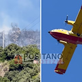 Nuovo incendio in Costa d'Amalfi, canadair in azione a Maiori / FOTO-VIDEO