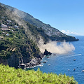 Paura a Positano, frana di vaste proporzioni in località Laurito [FOTO]