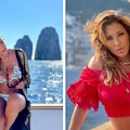 Per Sabrina Salerno relax tra Capri e Costa d'Amalfi, tappe ad Amalfi a Positano 