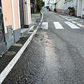 Positano, perdita d'acqua potabile lungo viale Pasitea 