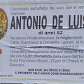 Praiano, oggi pomeriggio i funerali di Antonio De Luise