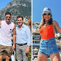 Robert Lewandowski e la moglie Anna Lewandowska si rilassano a Positano 