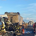 Terribile incidente tra due autoarticolati a Venosa: morti due camionisti del Salernitano 