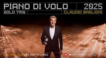 Al via da Roma il "Piano di volo Solotris" di Claudio Baglioni: tutte le date 