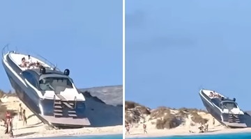 Formentera, yacht di lusso si arena sull'isolotto di Espalmador