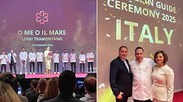 Gragnano, la Stella Michelin al ristorante "O me o il mare" con lo chef Luigi Tramontano 