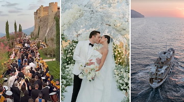 Matrimonio nel Cilento per Ed Westwick e Amy Jackson, poi crociera al tramonto in Costa d'Amalfi 