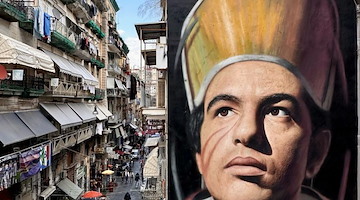 Napoli, torna a risplendere il murale dedicato a San Gennaro