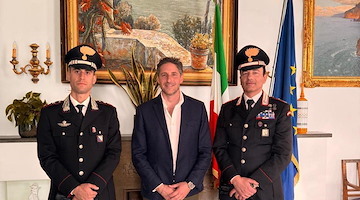 Positano: incontro tra il sindaco Guida, il capitano Bonsignore e il nuovo comandante Cacace 