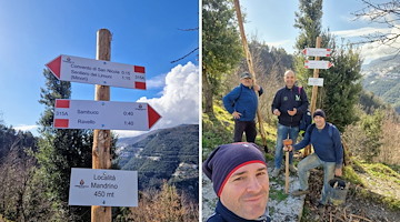 Ravello, installata segnaletica lungo l'itinerario che da Sambuco conduce a San Nicola