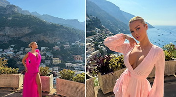 Sole e relax a Positano per la modella Blerta Veseli, Miss Universo Kosovo 2020 