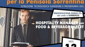 Sorrento: 13 novembre la presentazione dei corsi di Hospitality Manager e Food & Beverage Expert