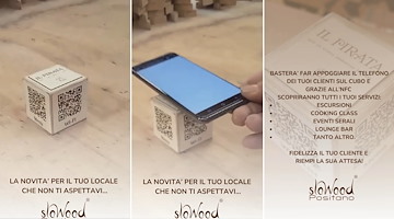 Un cubo NFC per scoprire tutti i servizi di un locale: la novità di SloWood a Positano 