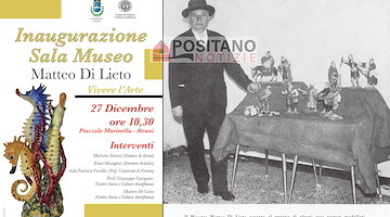 “Vivere l'Arte”, venerdì 27 dicembre l'intitolazione a Matteo Di Lieto della nuova sala museale di Atrani 