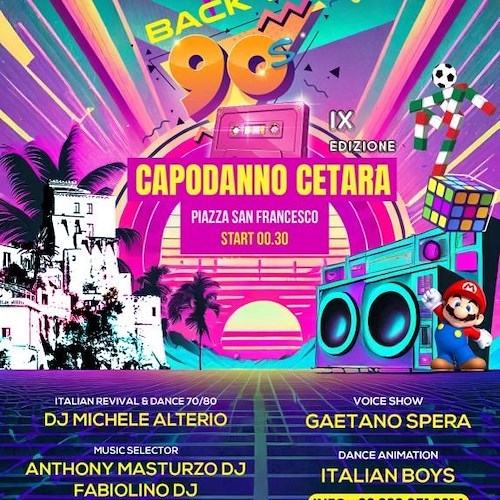 A Capodanno Cetara farà un salto indietro nel tempo: in piazza uno speciale Back to 90’s