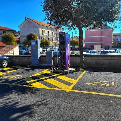 Agerola, operativa la colonnina di ricarica per veicoli elettrici a Bomerano<br />&copy; Comune di Agerola