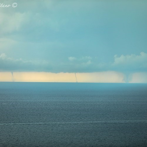 quattro trombe marine a largo di Positano<br />&copy; Fabio Fusco