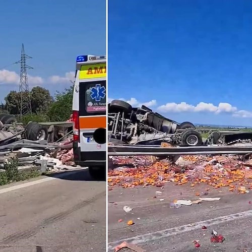 Auto contro tir a Castellaneta Marina<br />&copy; Amica9 Tv