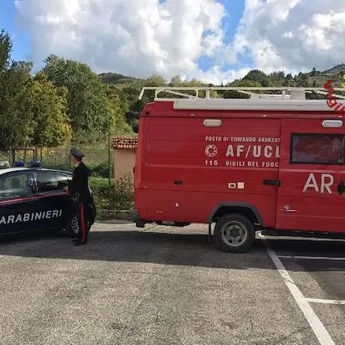 Carabinieri e vigili del fuoco a Cianciana<br />&copy; Vigili del fuoco