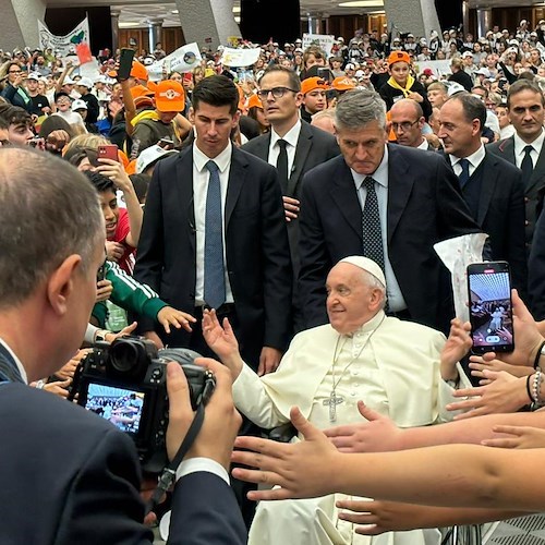 Bambini della Costiera Amalfitana incontrano Papa Francesco<br />&copy; Comune di Ravello