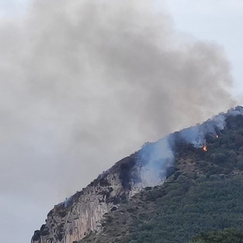 Incendio a Sant'Agnello<br />&copy; Protezione Civile di Piano di Sorrento
