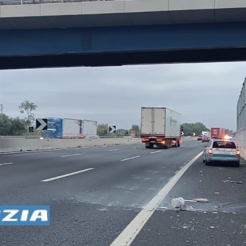 Lancio di sassi dal cavalcavia dell'autostrada A1<br />&copy; Questura di Caserta