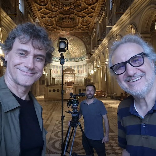 Alberto Angela nella Basilica di San Clemente a Roma<br />&copy; Alberto Angela