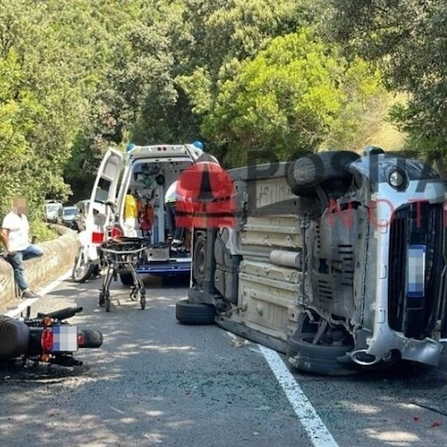 incidente tra auto e moto in località Capodorso<br />&copy; Massimiliano D'Uva