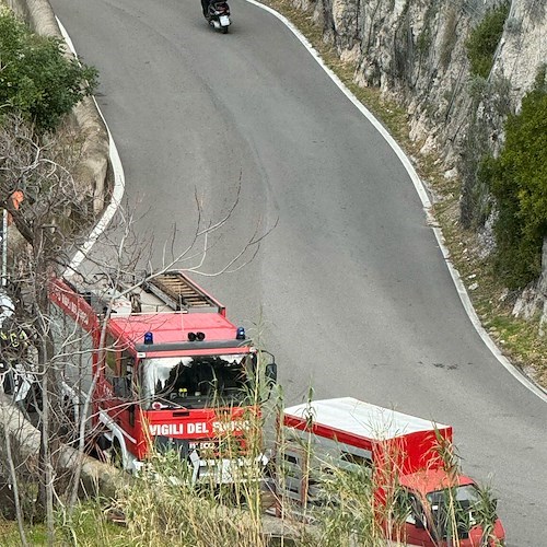 Vigili del Fuoco sulla Statale Amalfitana<br />&copy; Massimiliano D'Uva