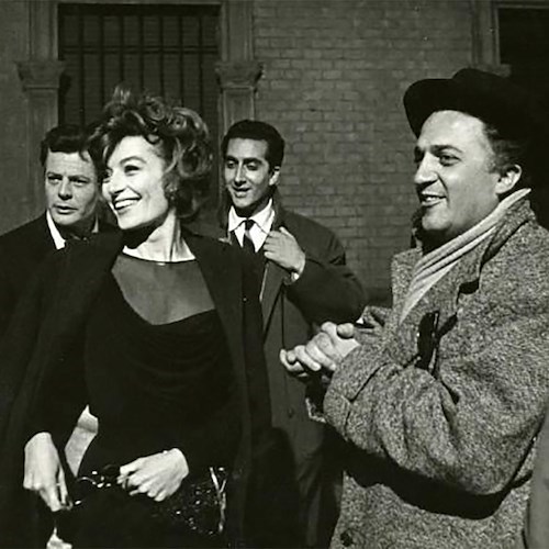 Anouk Aimee e Marcello Mastroianni in ' la dolce vita'<br />&copy; Wikipedia