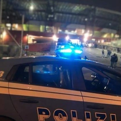 Controlli polizia allo stadio Maradona<br />&copy; Questua di Napoli