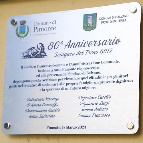 A Pimonte targa per le vittime di Balvano<br />&copy; Francesco Somma