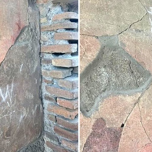 Pompei, turista sfregia la Casa delle Vestali incidendo le sue iniziali e quelle delle figlie