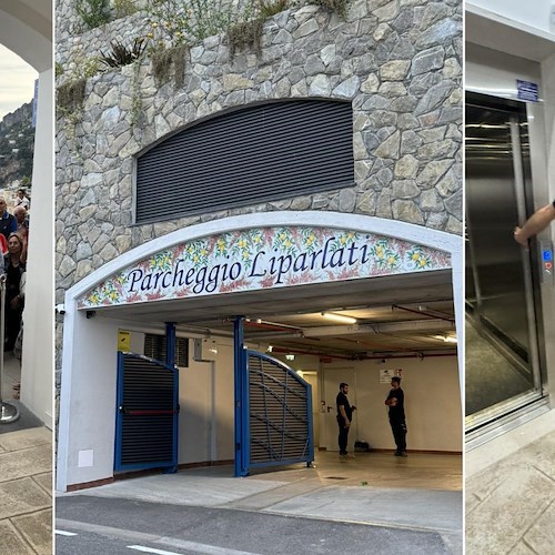 Positano, inaugurato il parcheggio Liparlati<br />&copy; Comune di Positano