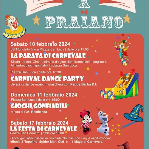 Praiano si prepara al Carnevale: ecco il programma di eventi<br />&copy; Comune di Praiano