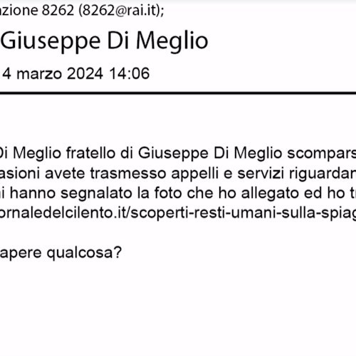 Email del fratello di Giuseppe Di Meglio