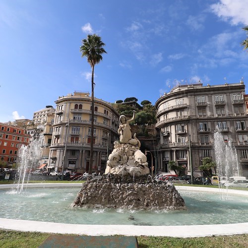 Riattivata la Fontana delle Sirene, uno dei simboli di Napoli<br />&copy; Comune di Napoli