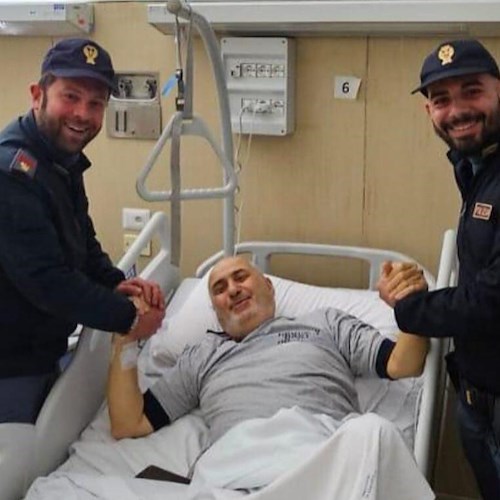 Il signor Giuseppe in ospedale<br />&copy; Polizia di Stato